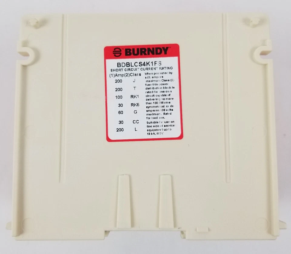 Burndy BDBLCS4K1FS 1-Pole Flex Rated Finger-Safe Power Distribution Block NEW - Image 3 of 4