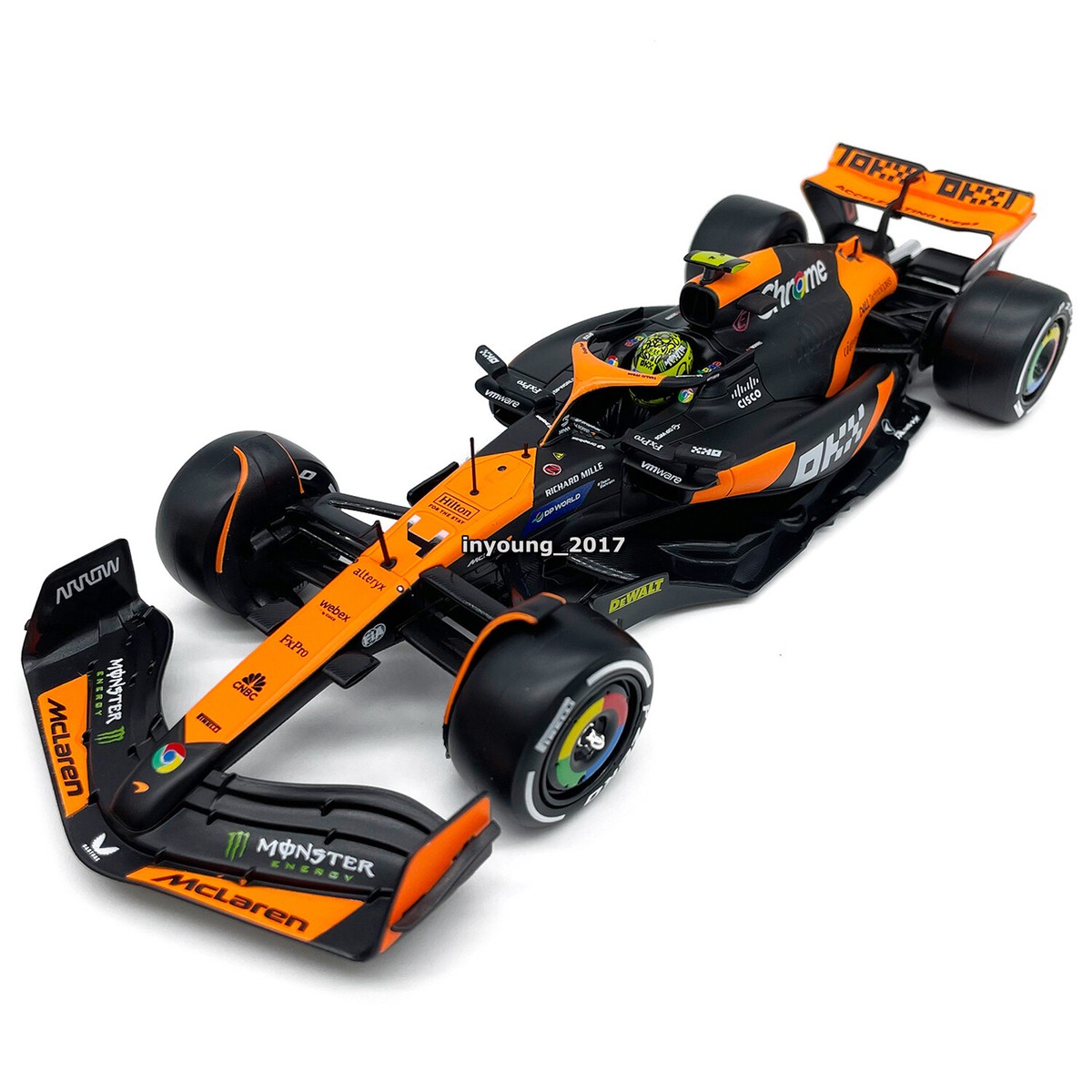 ミニカー McLaren MCL38 4th Australian GP 2024 2 AFX 2024 McLaren MCL38 #4 & #81 FY HO Slot Car Australian