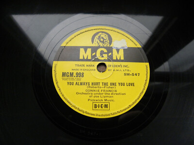 1633/ CONNIE FRANCIS-In the valley of love-rec.1958-JUKEBOX-HITS-78rpm Schellack