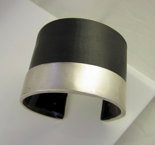 Vintage großes signiertes KIKKO breites Sterlingsilber Horn 79,9 Gramm Armreif Armband - Bild 6 von 7