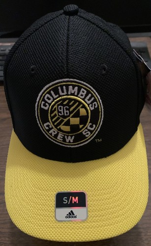 Adidas MLS Columbus Crew SC Fitted Mesh Cap Hat Sz. S/M New M845Z Yellow/Black - Picture 5 of 6