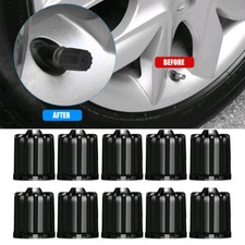 10x Auto Car Tire Valve Dust Caps with Rubber Seal Plastic Wheel Cover Universal