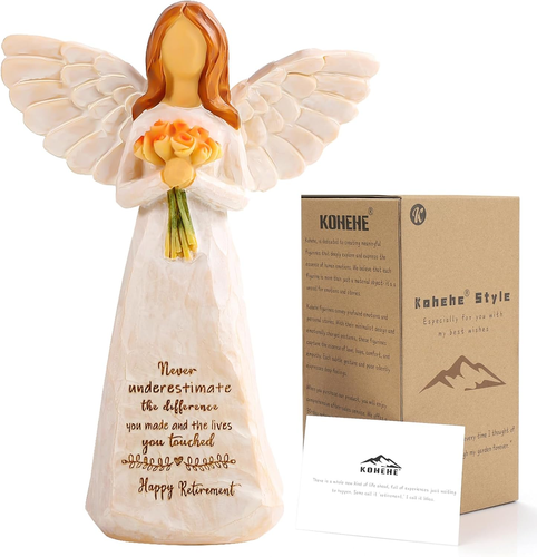 Elegant Angel Figurine - Perfect Retirement Gift for Women & Coworkers - 第 9/12 張圖片