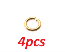 4 3.5mm OD 2.25mm ID Solid 14k Yellow Gold 22ga gauge OPEN Thin Jump Ring USA