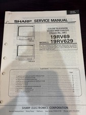 ORIG. SHARP 19RV69 19RV629 TV Repair  Service Manual ORIGINAL 