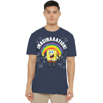 Spongebob Imagination T-Shirt S-2XL, Navy