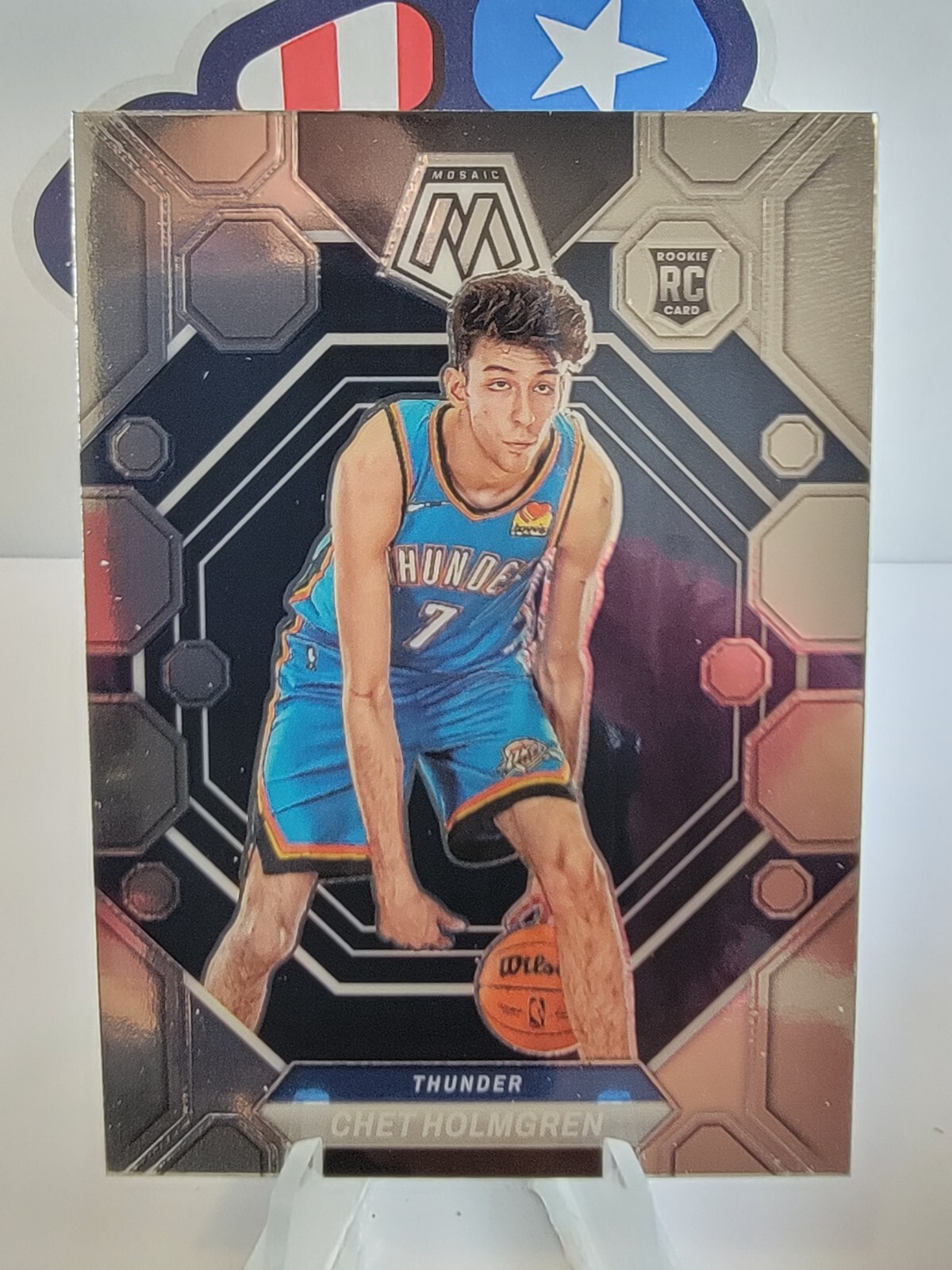 2022-23 Panini Mosaic Chet Holmgren Base Rookie #236 Oklahoma City Thunder