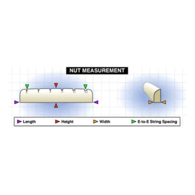 Graph Tech Tusq Curved Bottom Nut for Fender - Blank (PQ-1000-00)