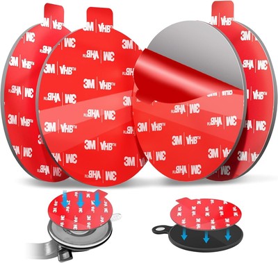 Pop-Tech 3M VHB Circle Adhesive Double Sided Tape for Suction Cup Mount, 4PCS 70