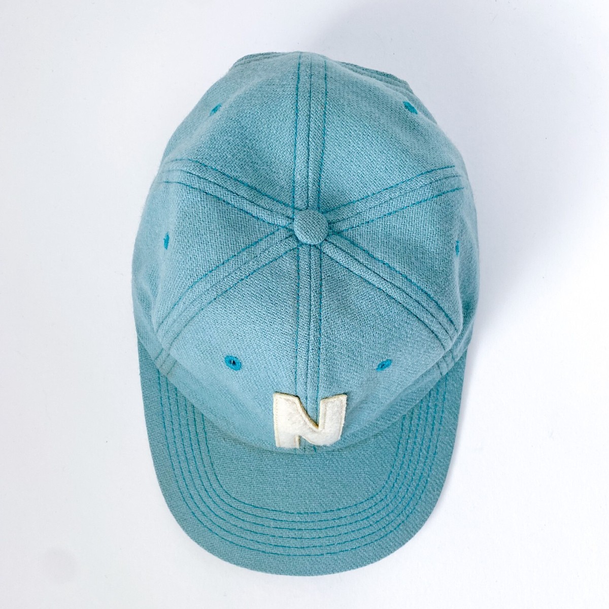Vintage Teal Wool Hat Teal Vintage Style 1920s Inspired 100% Wool Felt Short Brim  main image 4