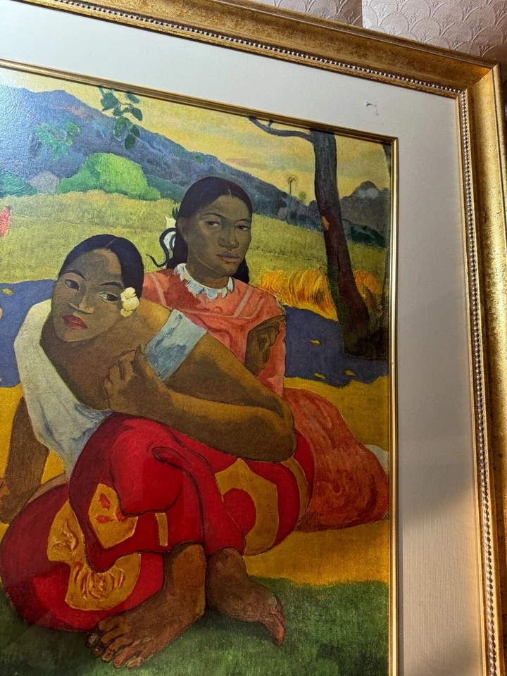 Huge  Paul Gauguin (1848 - 1903) "Nafea Faaipolpo" Color Print - Framed - Image 3 of 4