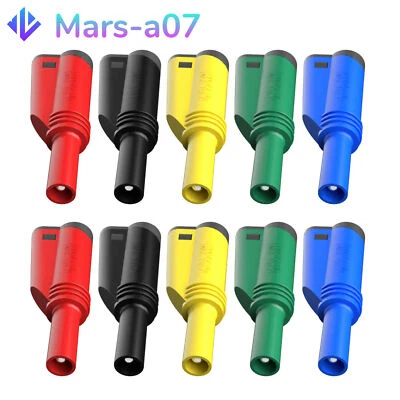 10 Stück 4 mm ummantelter Bananenstecker vollisoliert stapelbar Stecker - Bild 1 von 4