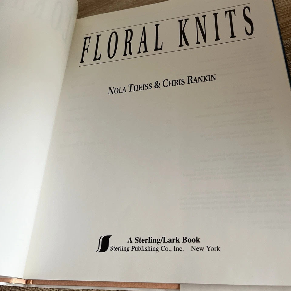 Floral Knits by Nola Theiss and Chris Rankin Hardback Patterns, 1991 Vtg Craft - Image 3 of 4