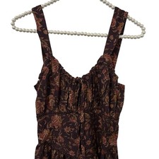 Disturbia Skye Shirred Back Midaxi Dress Size 4 Milkmaid Goth Boho Corset Grunge