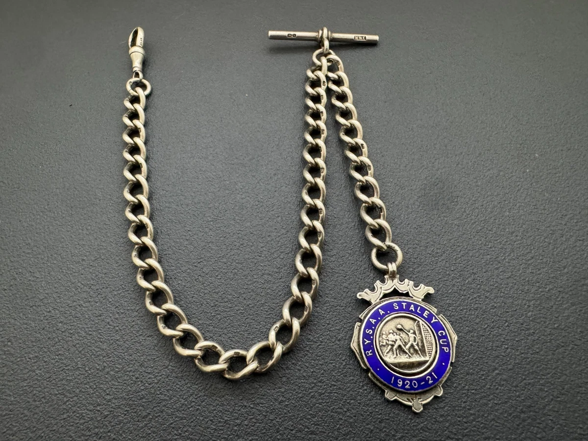 Sterling Silver Pre 1920 Year Manufactured Watch Chains for sale