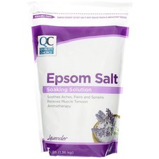 2 Pack Quality Choice Soaking Solution Epsom Salt Epsom Salt, Lavender, 3 lbs