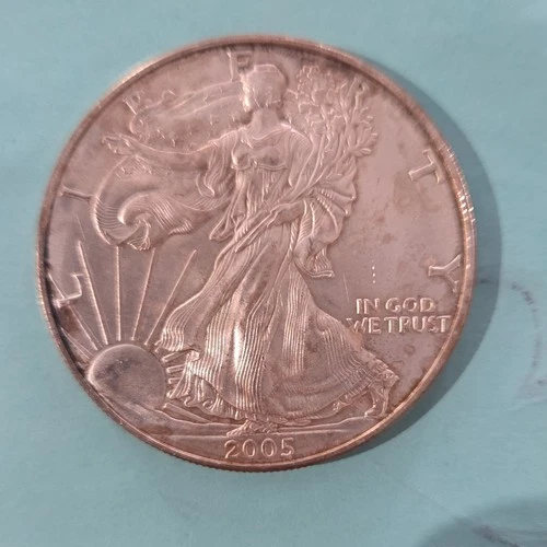 U.S. Mint American Silver Eagle 2005 1 oz .999 Fine Silver Bullion Coin