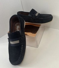 Florsheim Little Kids Shoes Dark Blue Suede Loafer Formal Memory Foam 10 M