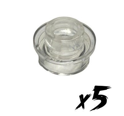5x LEGO 85861   Platte 1x1 rund mit Loch   transparent   trans-clear