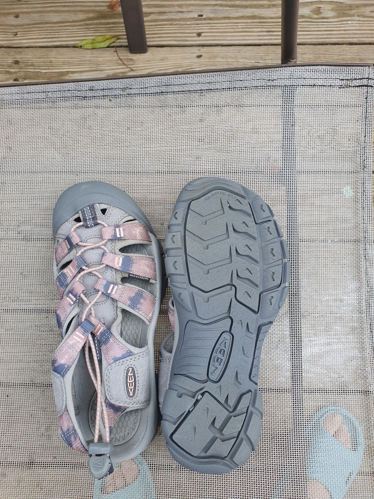 Sandali donna Keen grigio rosa escursionismo impermeabili punta chiusa cinturino outdoor. 7 5