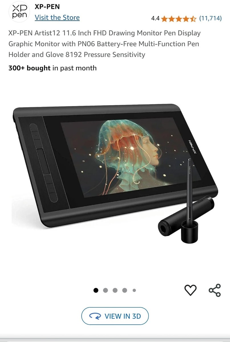 Xp-pen Artist 12 Graphics Tablet Black for sale online