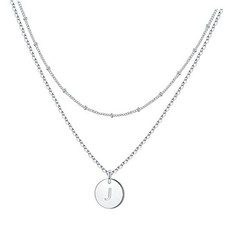 Easter Gifts - Initial Necklaces for Women Girls, 14K Gold-Plated Silver