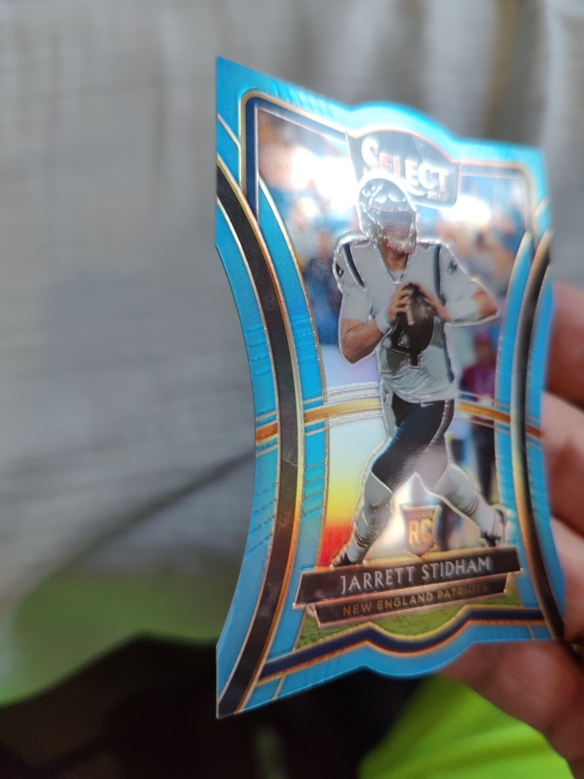 2019 Select Premier Level Die-Cut Light Blue Prizm 03/99 Jarrett Stidham