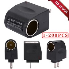 100-240V AC To 12V DC Car Cigarette Lighter Socket Power Adapter Converter Lot