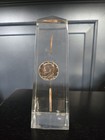 RARE Coin Lucite Paperweight Tower Monument 6.5" Tall 3 Bicentennial Coins  — photo 3