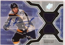 2006-07 SPx Jersey /25 Spectrum Alexander Radulov #195 Rookie Auto RC