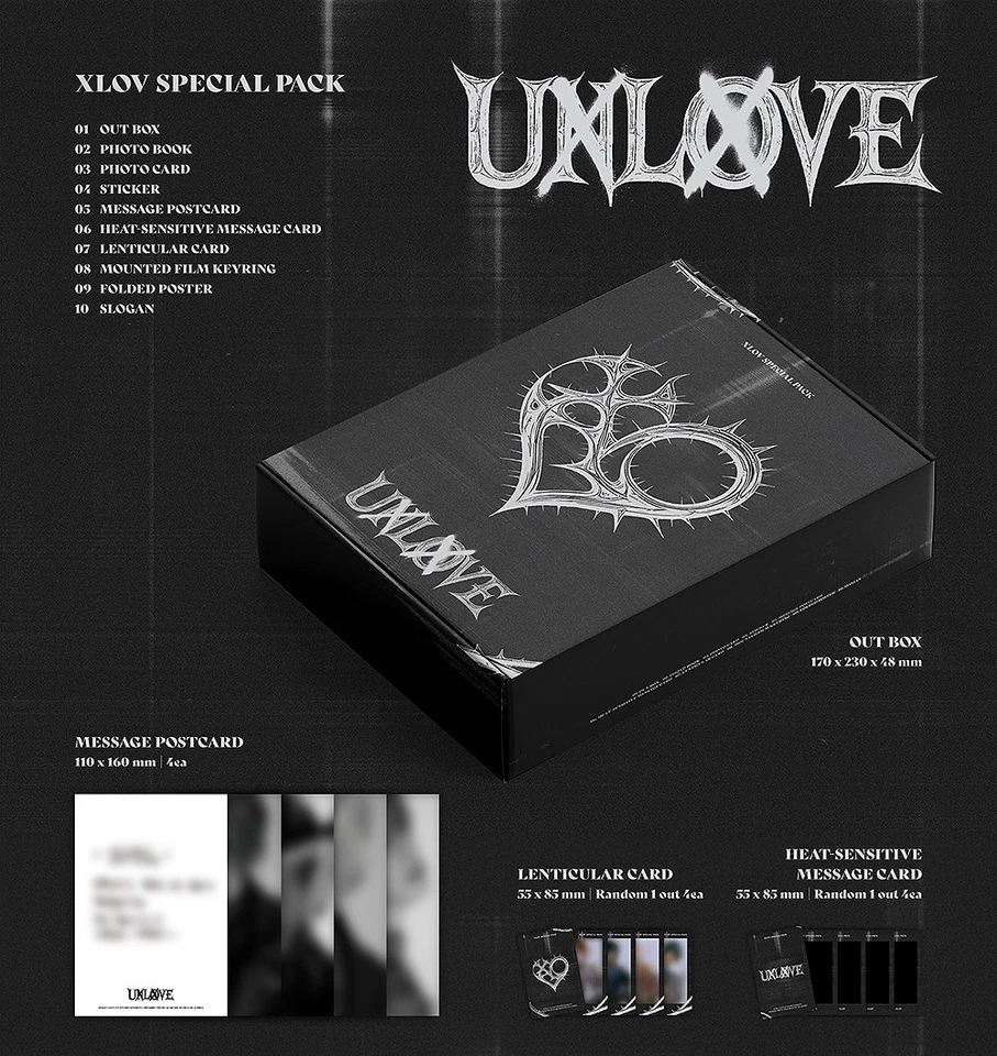 XLOV UXLXVE 1st Mini Album SPECIAL PACK Ver/CD+Photo Book+Poster+7 Card+etc+GIFT - Image 3 of 4