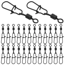 40 Pcs High Strength Alloy Snap Swivels Fishing Lure Connectors For Freshwater