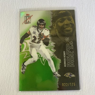 2025 Topps Signature Class Derrick Henry Chrome Lime Green Refractor /175 Ravens