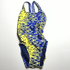 Speedo Women s Size 24 Wave Wall Crossback Sapphire Gold