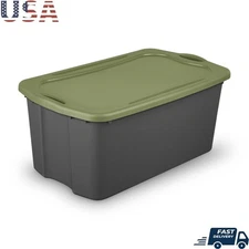 30 Gal Plastic Storage Bin EZ Carry Handles Stackable Household Organizer New