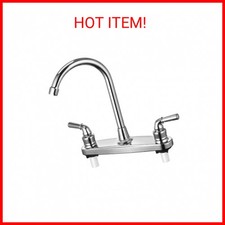 RV Non-Metallic Kitchen Faucet Two Handle-8" Main Body-High Arch-360 Swivel Repl
