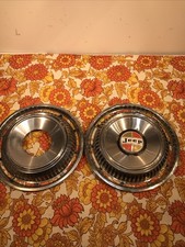 Amc Jeep Hubcaps Jeepster Commando Wagoneer 15 Inch Vintage Set Of 2 Pair