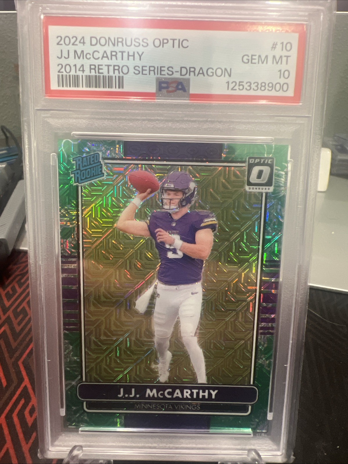 JJ McCarthy Panini Donruss Optic 2014 Retro Series #10 Dragon
