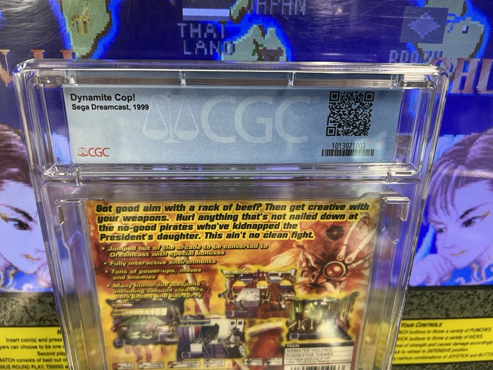 Sega Dreamcast Dynamite Cop 1999! Calificado CGC 9.2 A+ Pliegue en Y Sellado TOTALMENTE NUEVO Foto 4 de 4