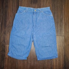 True Vintage 50s 60s Wrangler Blue Bell Denim Jean Shorts Misses 18 Rare