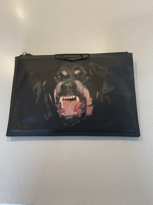 Givenchy Iconic Rottweiler Clutch Bag Leather And Nylon Rare