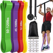 Pull up Assistance Bands Set - 4 Heavy Duty Resistance Bands 300Lbs, Adjustable