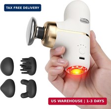 Super Mini Massage Gun with Heat Red Light, 0.48 lb Travel Massage Gun Palm-