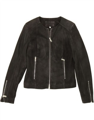 CONBIPEL Damen Lederjacke IT 42 Medium Schwarz Leder YS12