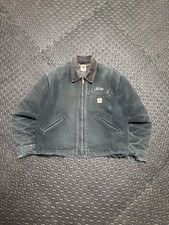 VTG 00 s Carhartt J01 BLK Detroit Jacket Blanket Lined Made In USA Size L/XL
