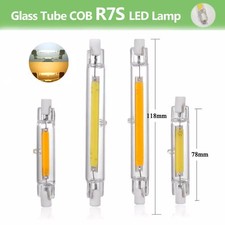 2X LED R7s 78mm 118mm Glasröhre Glühbirne COB Ersetzen Halogenlampe