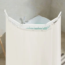 Bathroom Shower Curtain Folding Shower Curtain Rod Wall Mounted 110.23 lbs Load