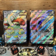 Great Tusk ex SVP 072 Iron Treads ex SVP 073 Pokemon Black Star Promo 2 Card Lot