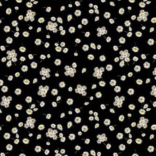 Floral Fabric Advice From Sunflower Daisy Toss Black Timeless Treasures YARD