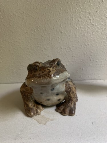 Japanese Ceramic Frog Figurine Hand-made